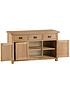  image of k-interiors-alana-ready-assembled-solid-woodnbsp3-door-3-drawer-sideboard
