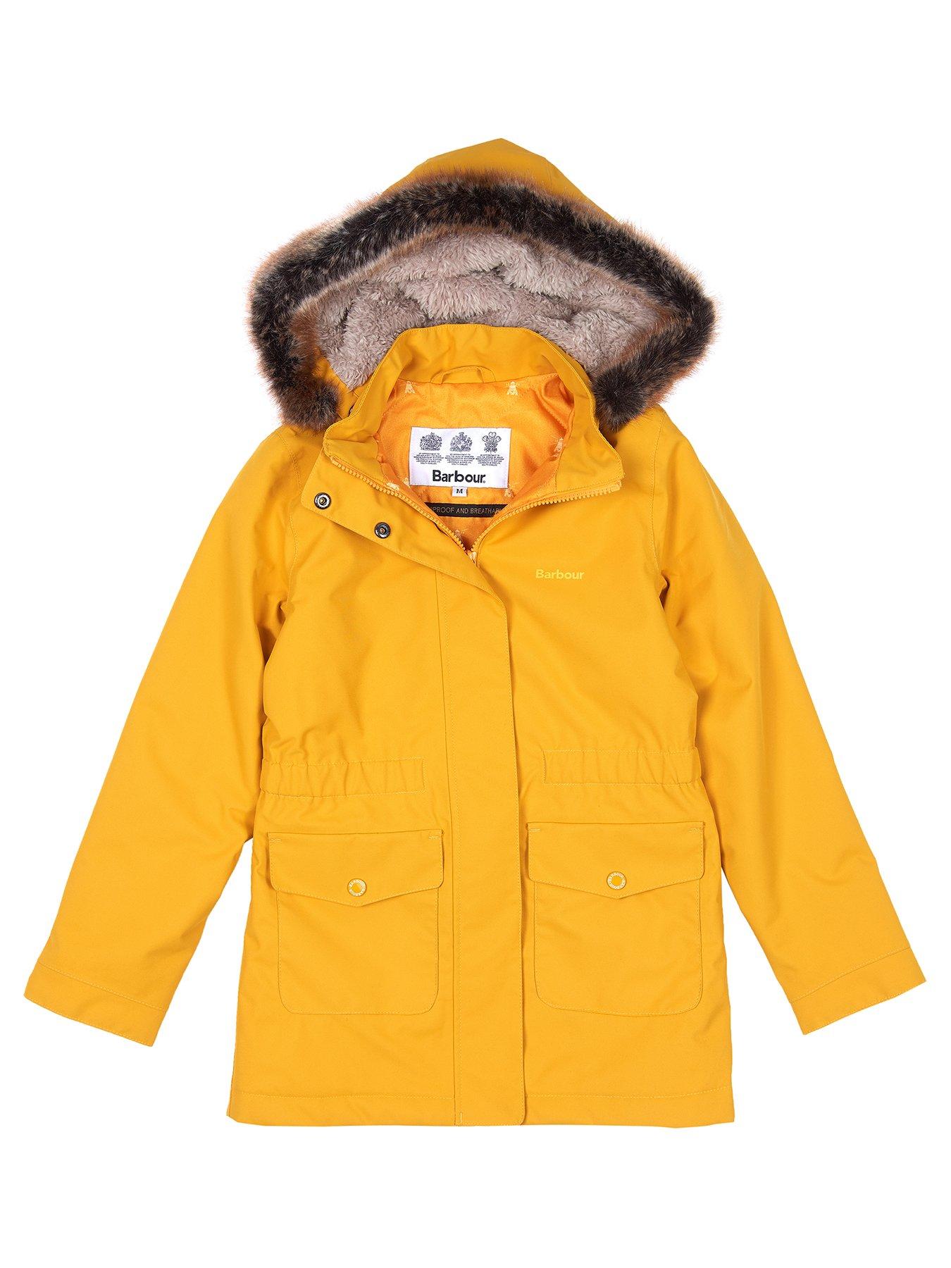 barbour yellow coat