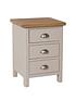  image of k-interiors-fontana-ready-assembled-solid-woodnbsp3-drawer-bedside-chest