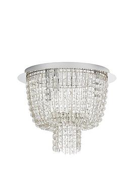 Product photograph of Noelle 4 Light Flush Chandelier from very.co.uk