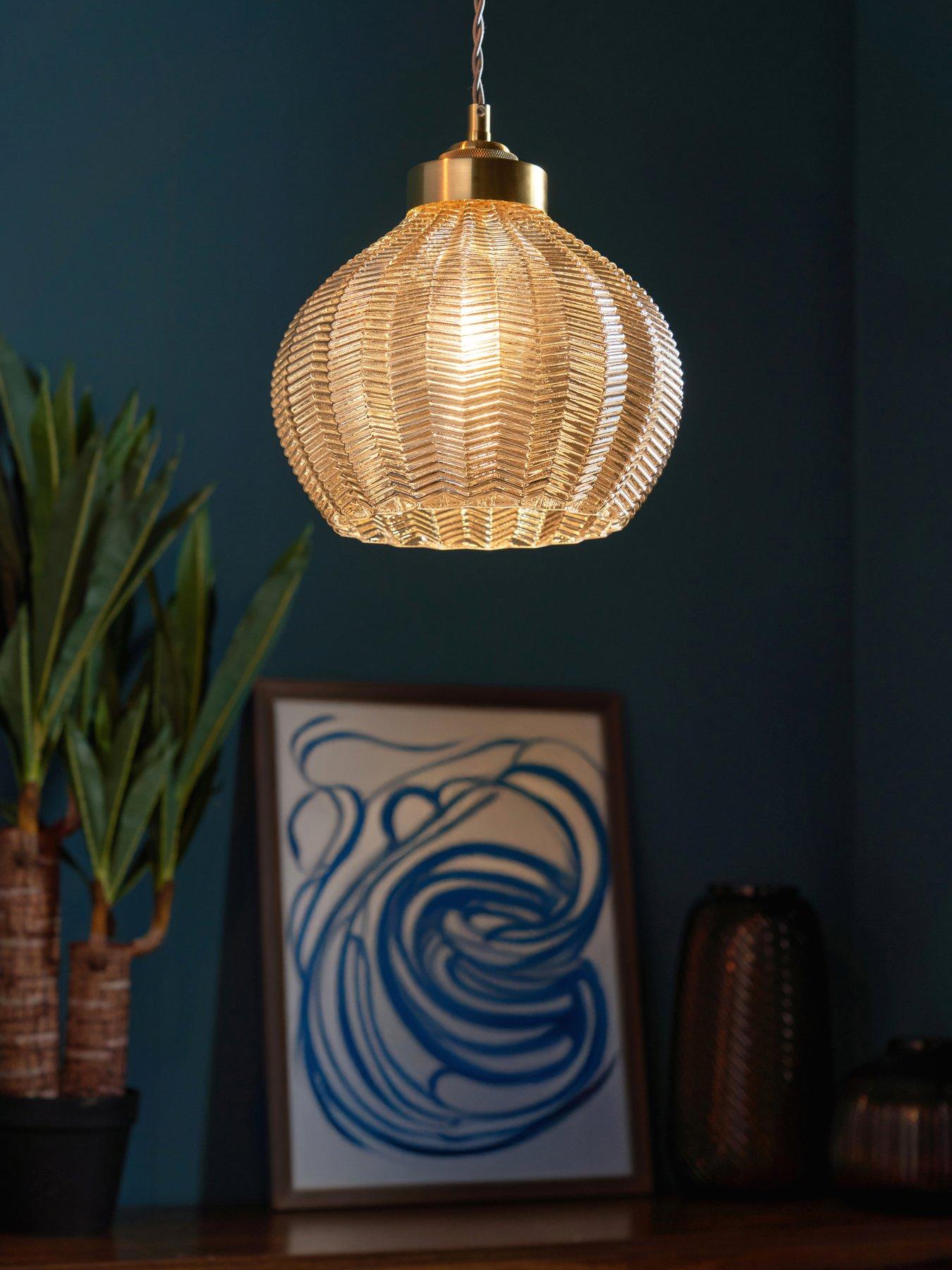 The Very Collection Herringbone Large Easy Fit Glass Pendant
