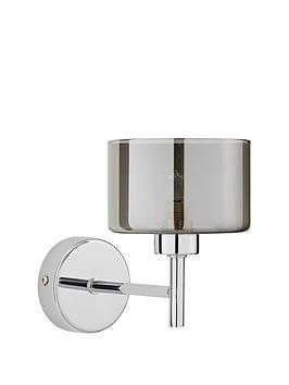 Product photograph of Very Home Blair Glass Wall Lamp from very.co.uk