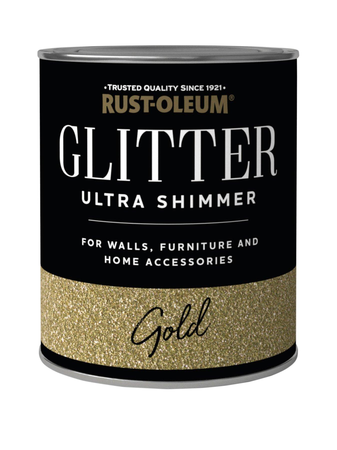 Product photograph of Rust-oleum Glitter Ultra Shimmer Paint Ndash Gold Ndash 750 Ml Tin from very.co.uk