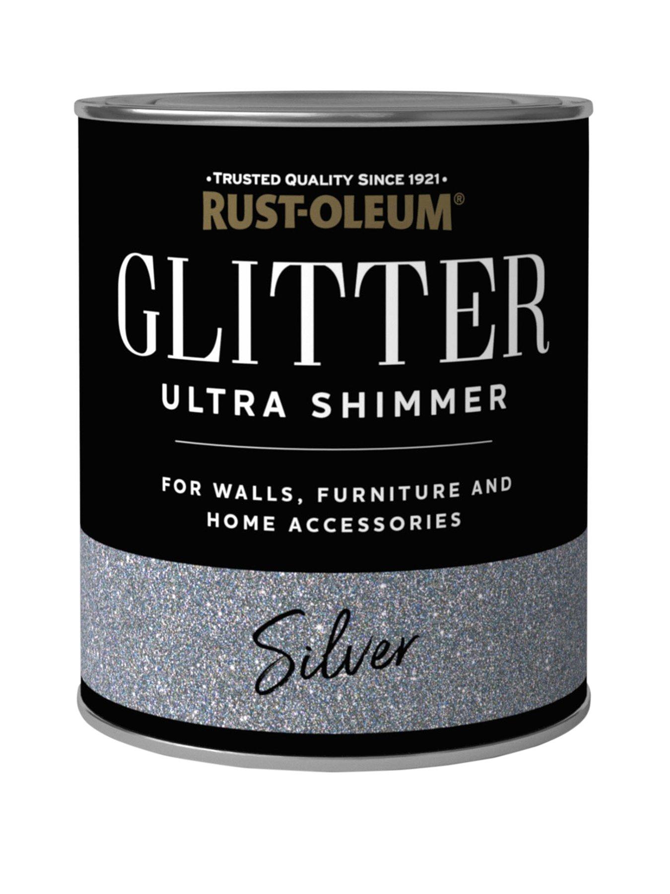 Rust-Oleum Glitter Ultra Shimmer Paint – Silver – 750 ml tin