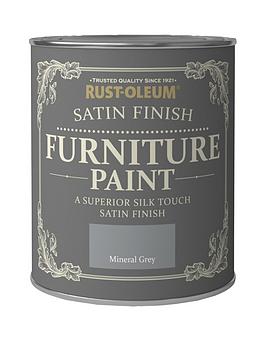 Product photograph of Rust-oleum Satin Finish 750 Ml Furniture Paint Ndash Mineral Grey from very.co.uk