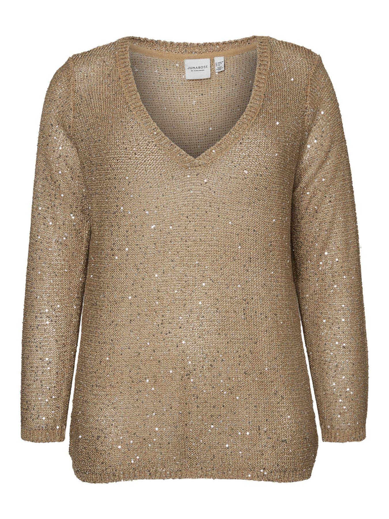 v neck sparkly jumper
