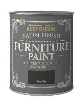 Product photograph of Rust-oleum Satin Finish 750 Ml Furniture Paint Ndash Graphite from very.co.uk