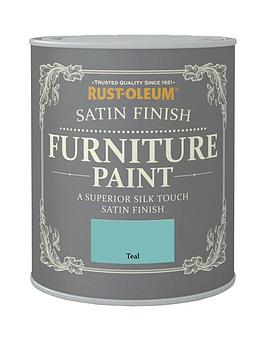 Product photograph of Rust-oleum Satin Finish 750 Ml Furniture Paint Ndash Teal from very.co.uk