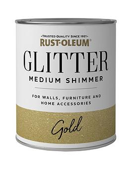 Product photograph of Rust-oleum Glitter Medium Shimmer 750 Ml Paint Ndash Gold from very.co.uk