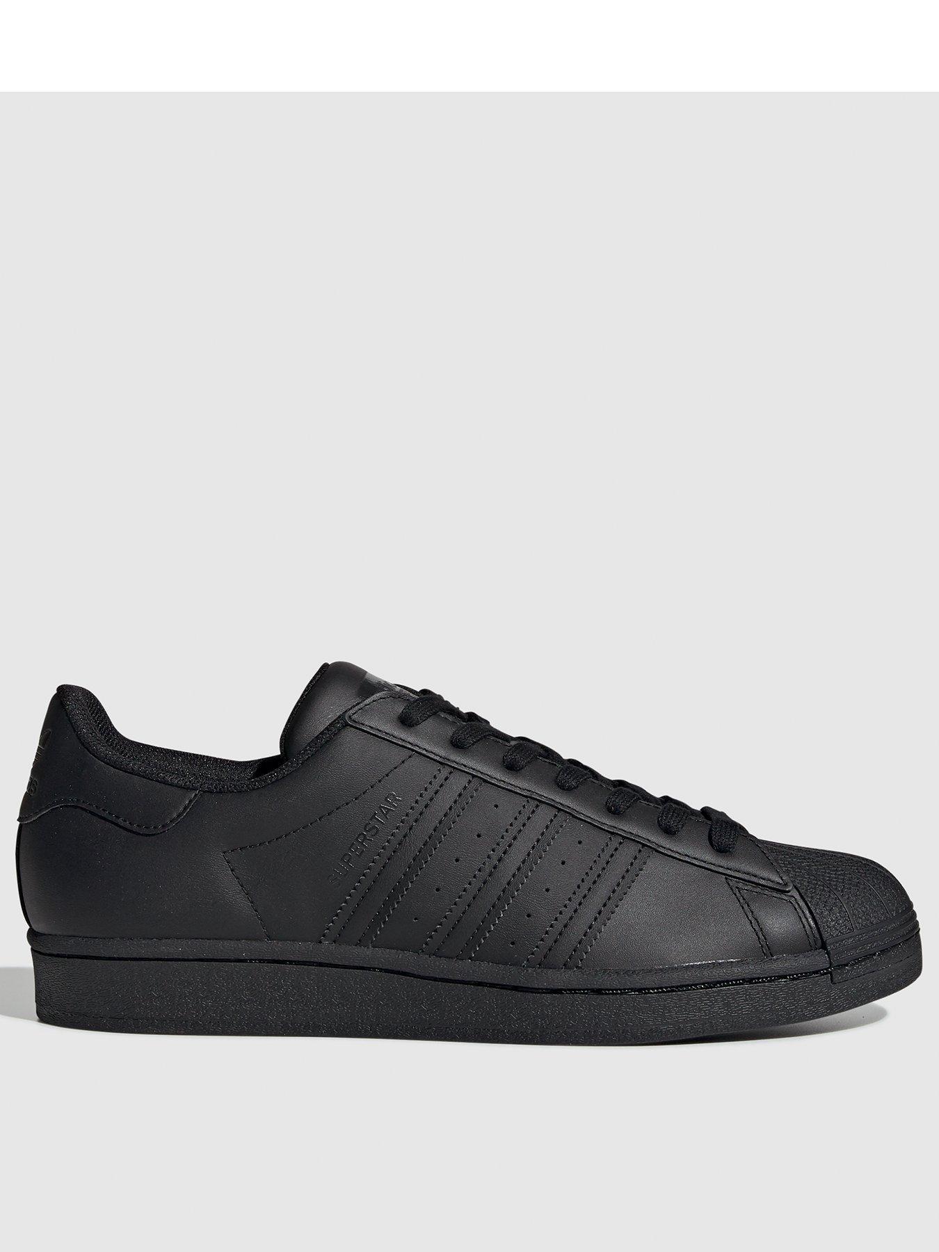 Black adidas clearance superstar trainers