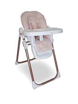 Product photograph of My Babiie Mbhc8 Samantha Faiers Rose Gold Blush Tropical Premium Highchair from very.co.uk