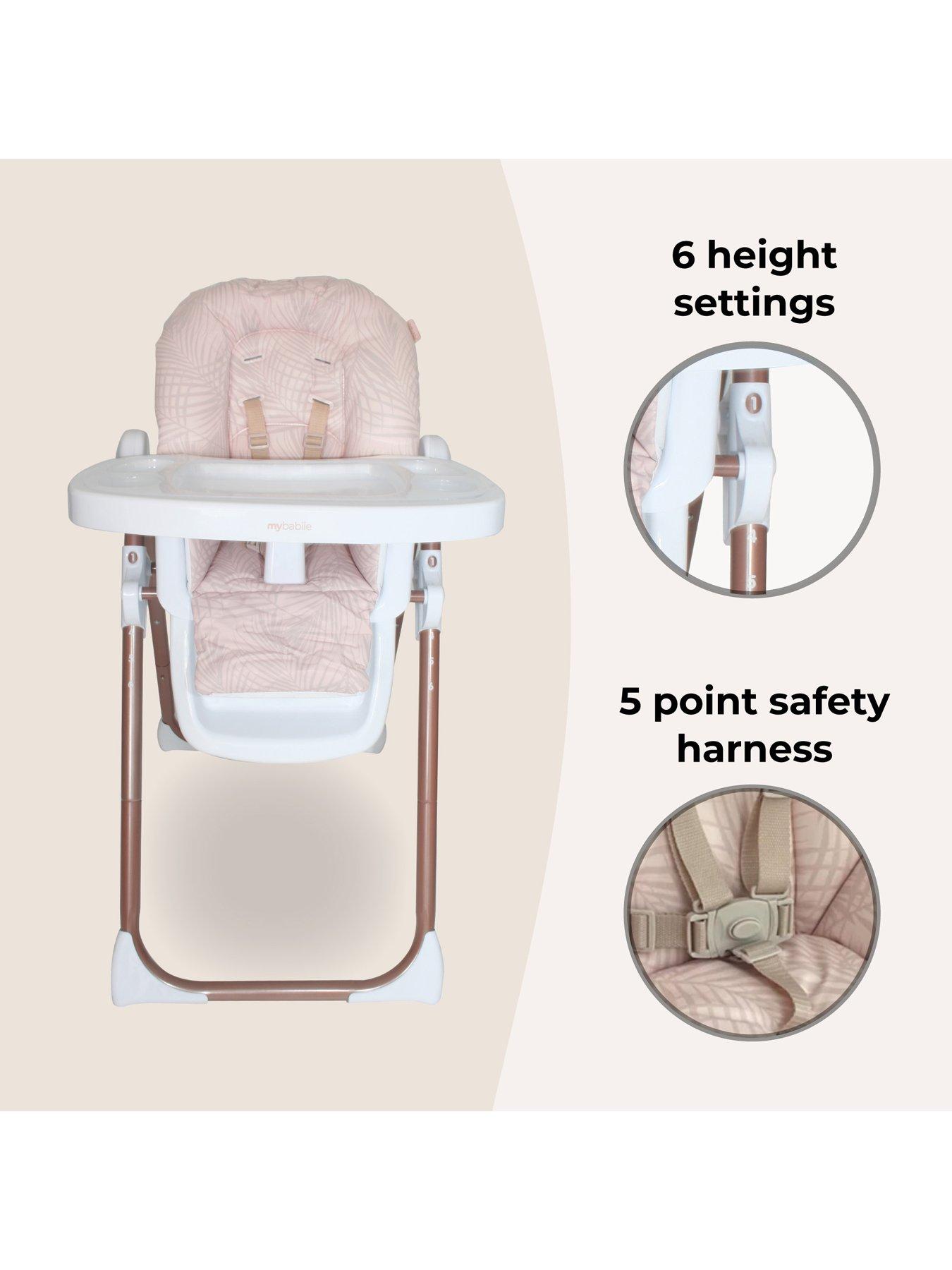 Billie faiers rose online gold grey premium highchair