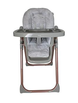 Product photograph of My Babiie Samantha Faiers Rose Gold Grey Tropical Premium Highchair from very.co.uk