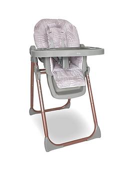 Product photograph of My Babiie Mbhc8 Samantha Faiers Rose Gold Grey Tropical Premium Highchair from very.co.uk
