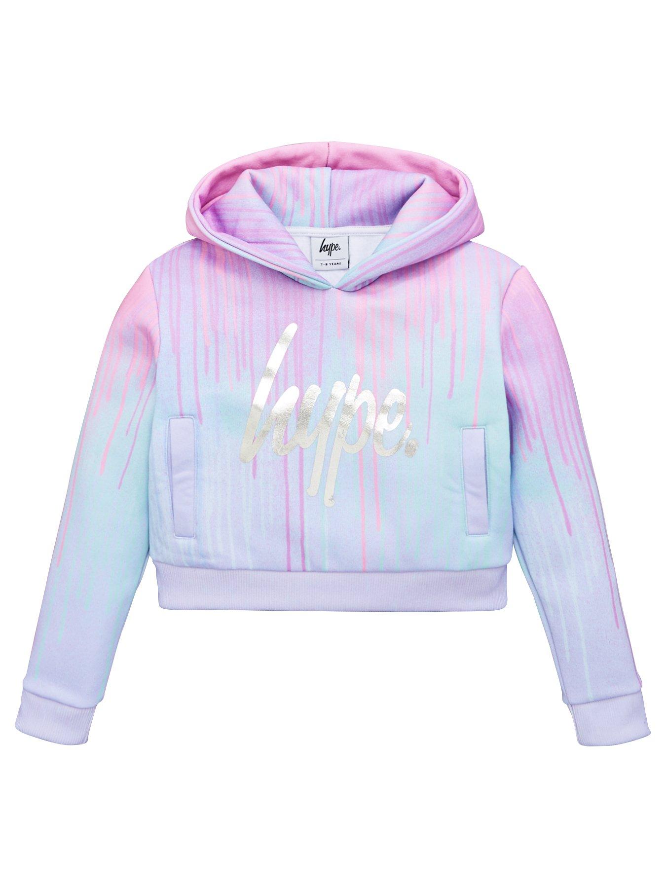 Hype Girls Pastel Drips Overhead Hoodie - Multi | very.co.uk