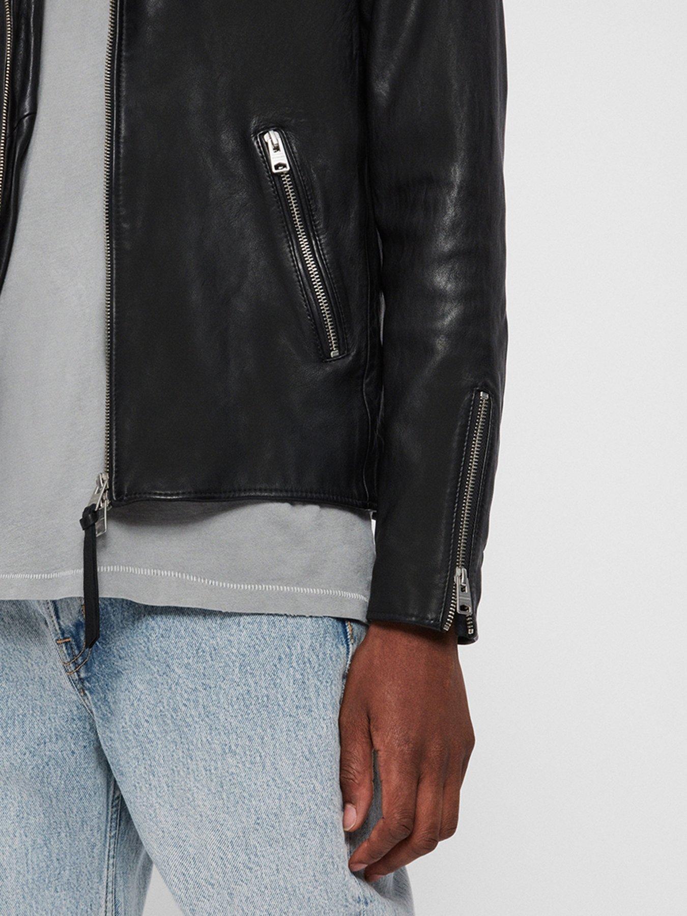 AllSaints Harwood Leather Jacket - Black | Very.co.uk