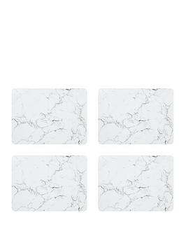 Product photograph of Sabichi Pack Of 4 Marble Placemats And 4 Coasters from very.co.uk