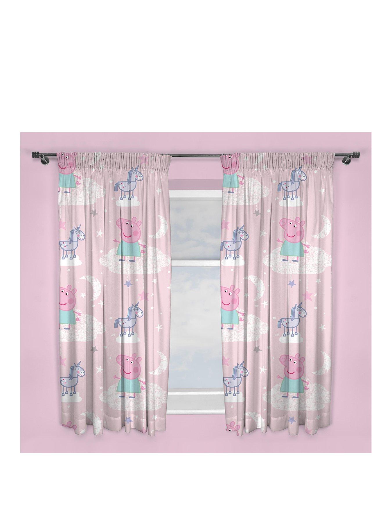 Peppa Pig Stardust Pleated Curtains | very.co.uk