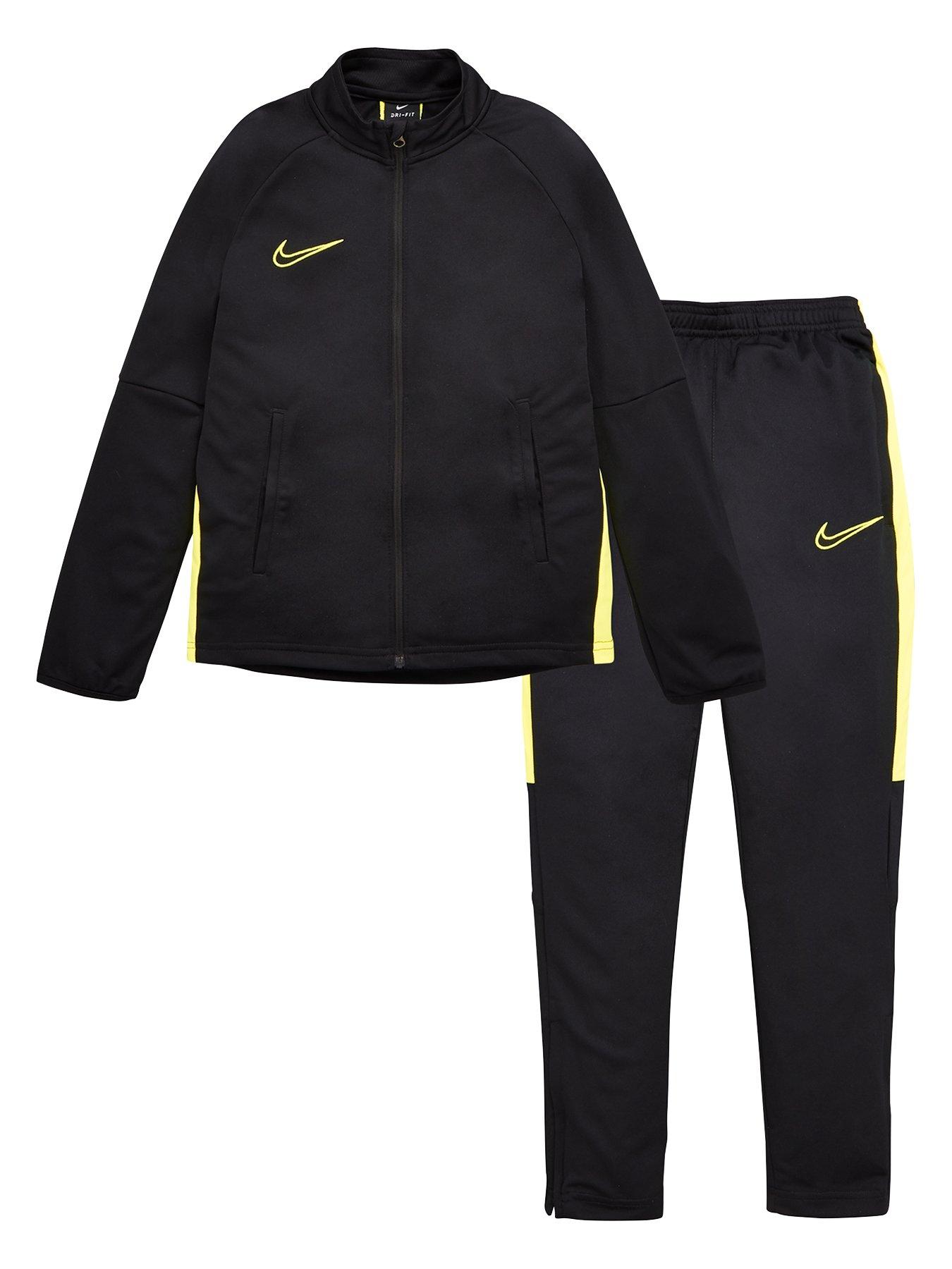 Nike Childrens Youth Academy Tracksuit - Black Yellow | very.co.uk