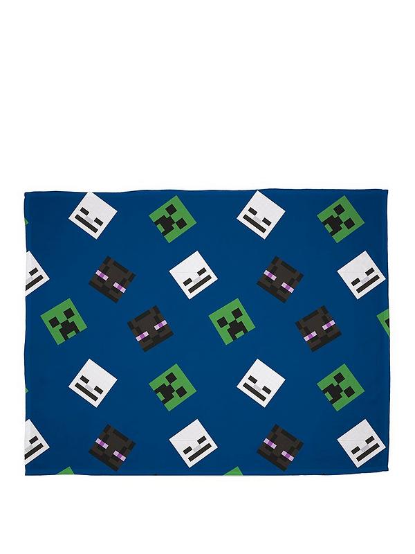 100cm x 150cm Blue Minecraft Official Creeps Fleece Throw Perfect for Any Bedroom Creeper Design Super Soft Blanket
