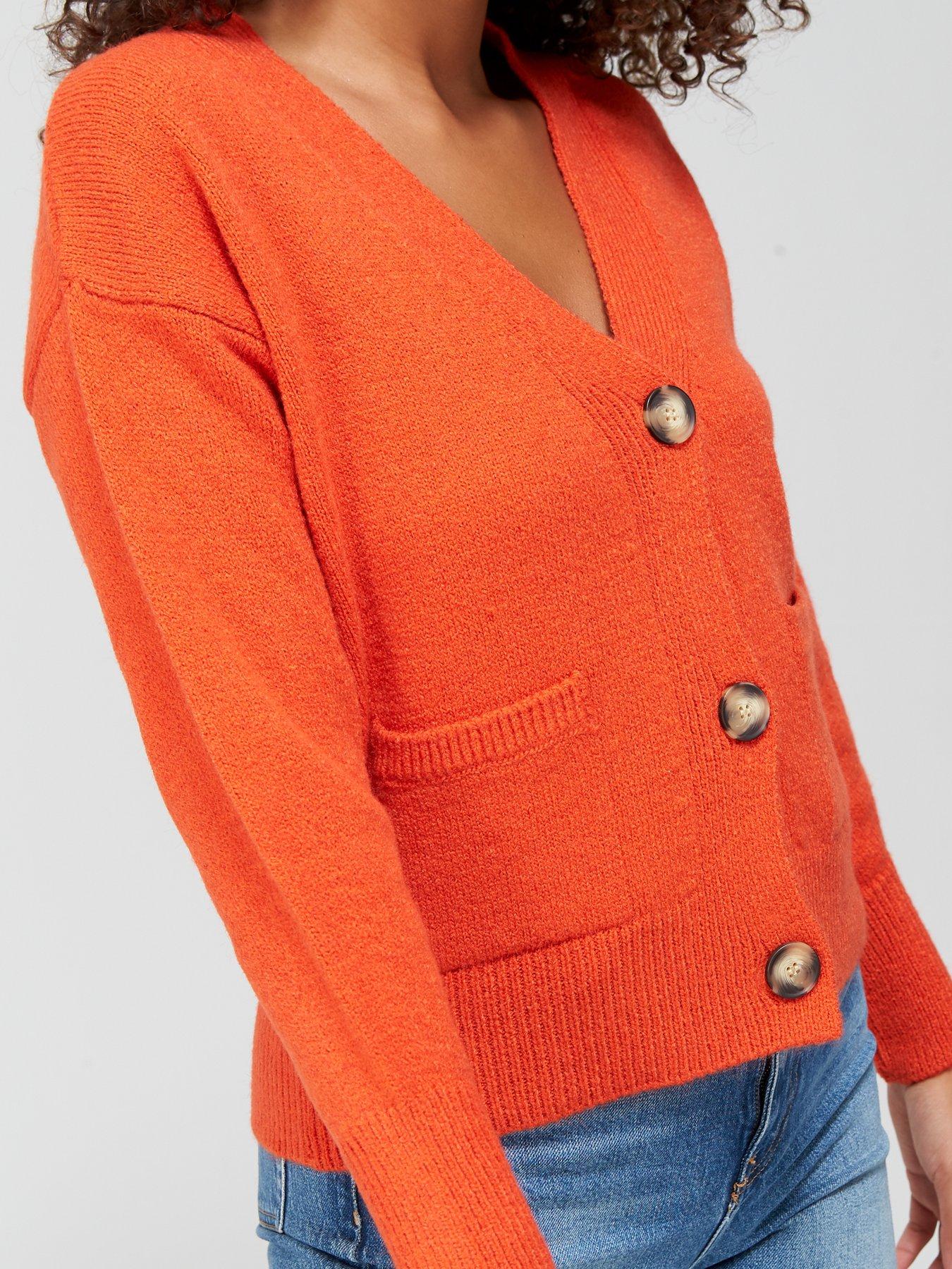 burnt orange cardigan uk