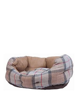 Product photograph of Barbour Pets Pink Tartan Luxury Dog Bed - Small from very.co.uk