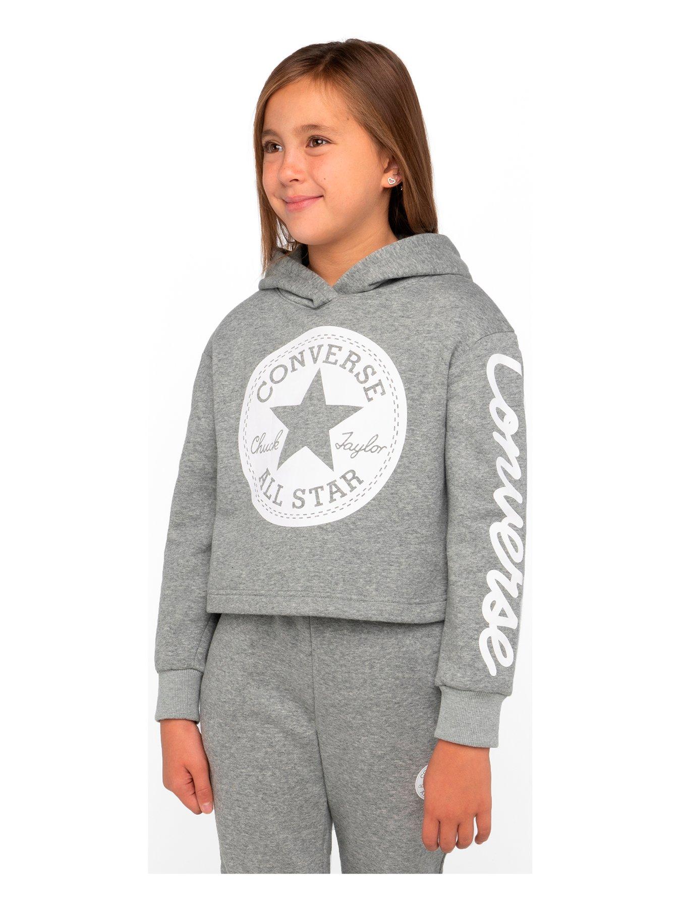womens grey converse hoodie