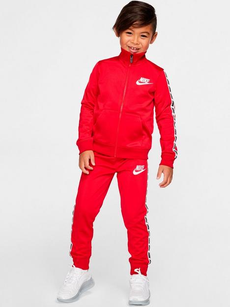 nike-younger-boys-block-taping-tricot-set-red