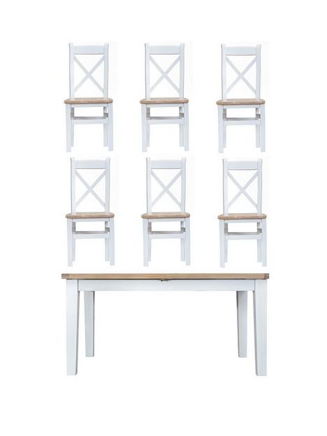k-interiors-harrow-part-assembled-solid-wood-160-210-cm-extending-dining-table-nbsp6-chairs-whiteoak