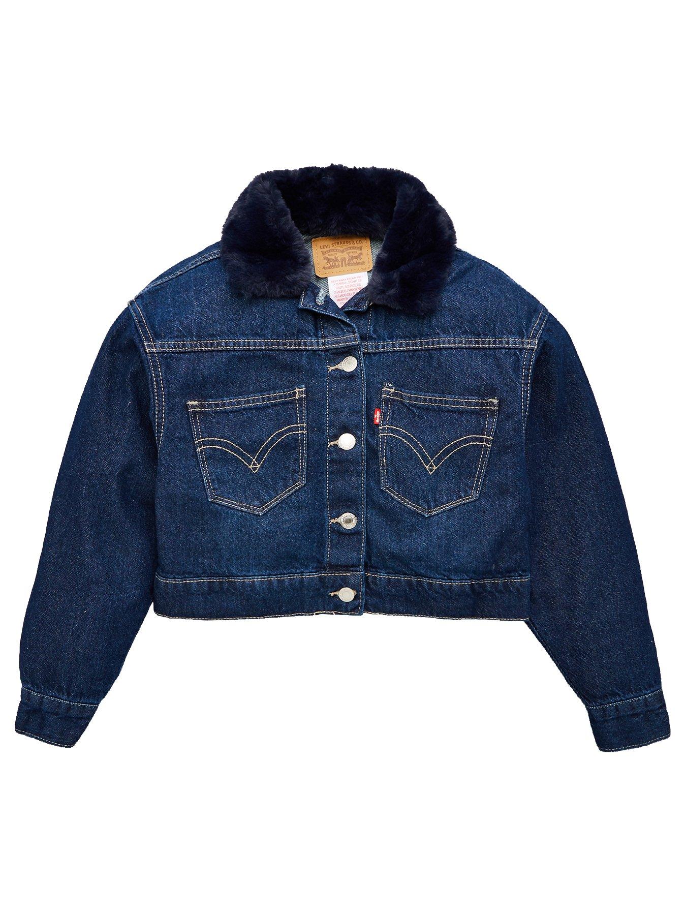 levis denim jacket wool collar