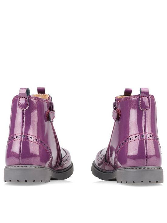 stillFront image of start-rite-girlsnbspchelsea-purple-glitter-patent-leather-zip-up-boots-purple