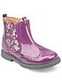  image of start-rite-girlsnbspchelsea-purple-glitter-patent-leather-zip-up-boots-purple