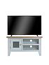  image of k-interiors-harrow-ready-assembled-solid-woodnbsptv-unit-fits-up-to-45-inch-tv-greyoak