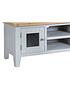  image of k-interiors-harrow-ready-assembled-solid-woodnbsptv-unit-fits-up-to-45-inch-tv-greyoak