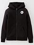  image of converse-younger-fleece-printed-chuck-patch-full-zip-hoodie-black