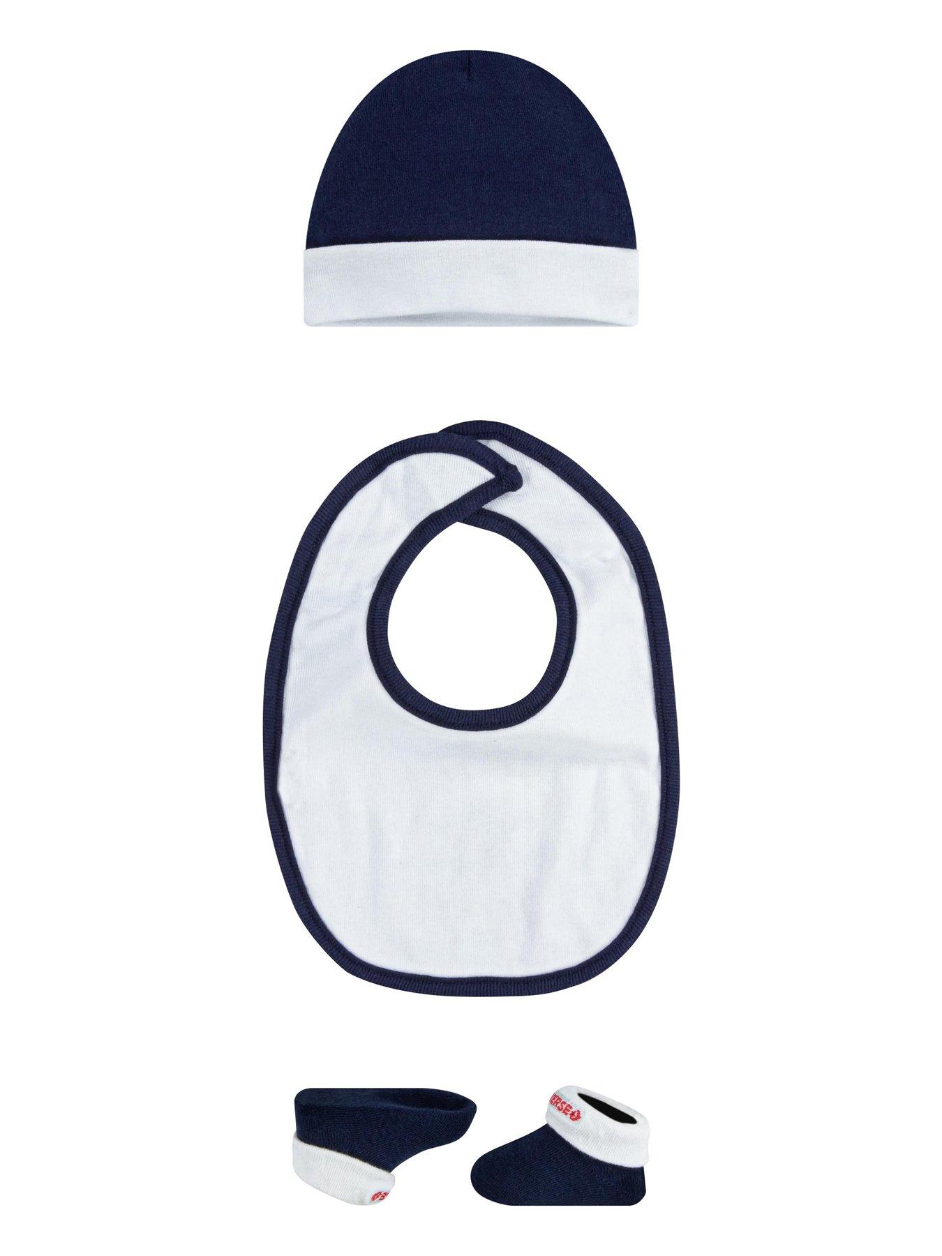 Image 3 of 3 of Converse Younger Chuck Infant Hat Bib Bootie Set 3pc