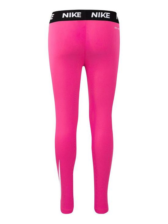 back image of nike-younger-girls-sport-essential-printed-legging-pink