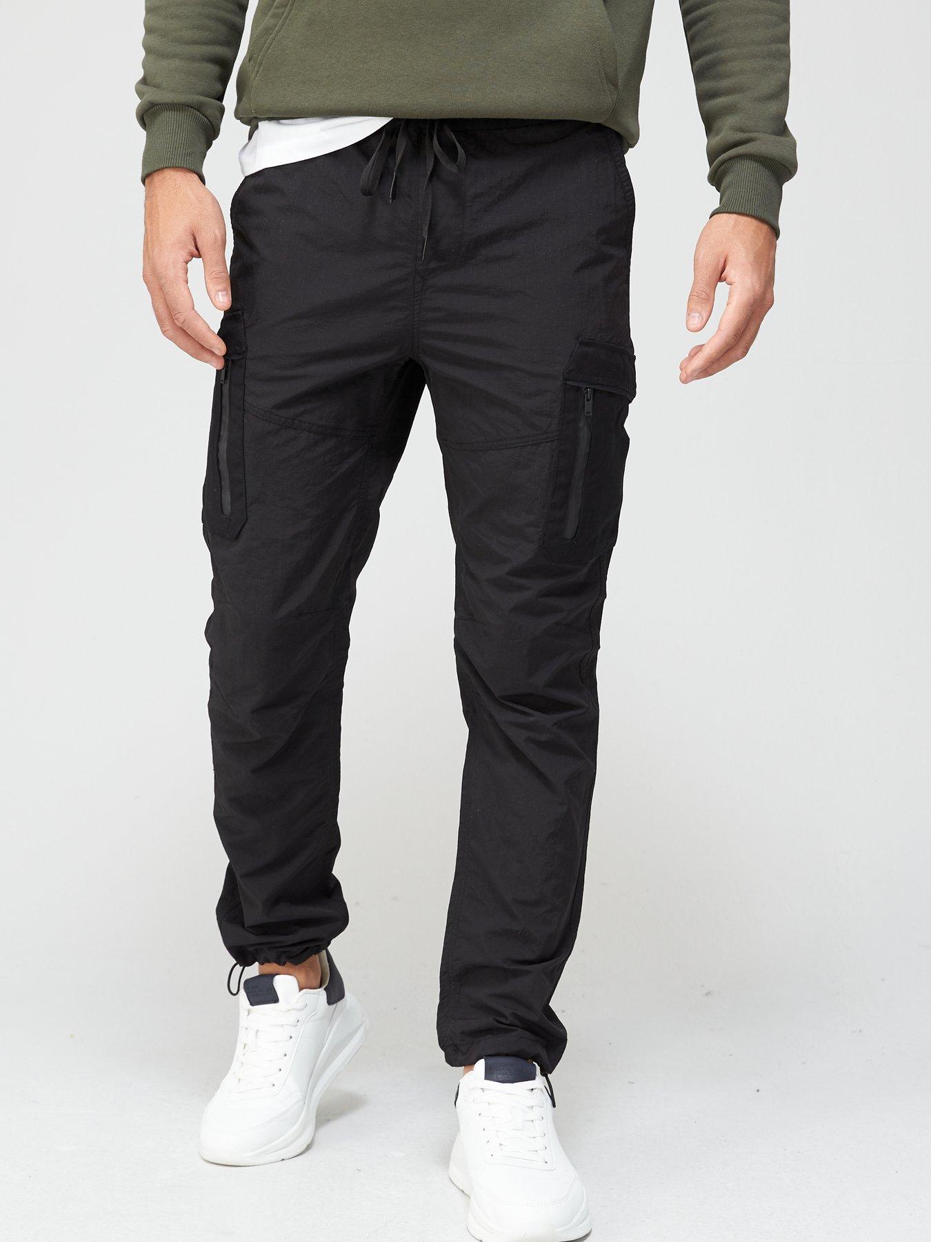 river island black cargo pants
