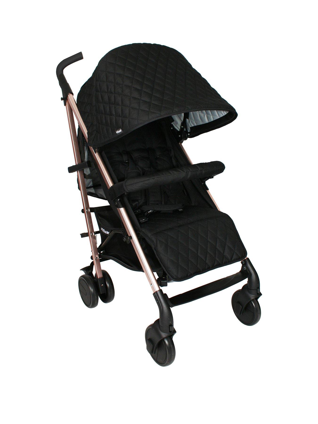 My Babiie Billie Faiers Mb51 Rose Gold Black Quilted Stroller