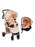my-babiie-mb30-rose-gold-blush-pushchair-and-car-seatfront