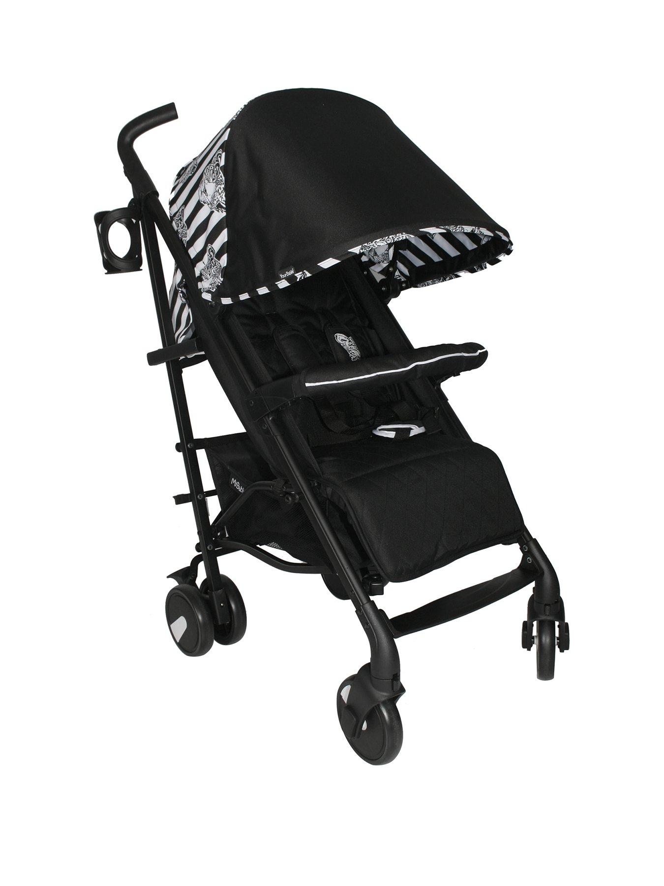 my babiie black leopard stroller