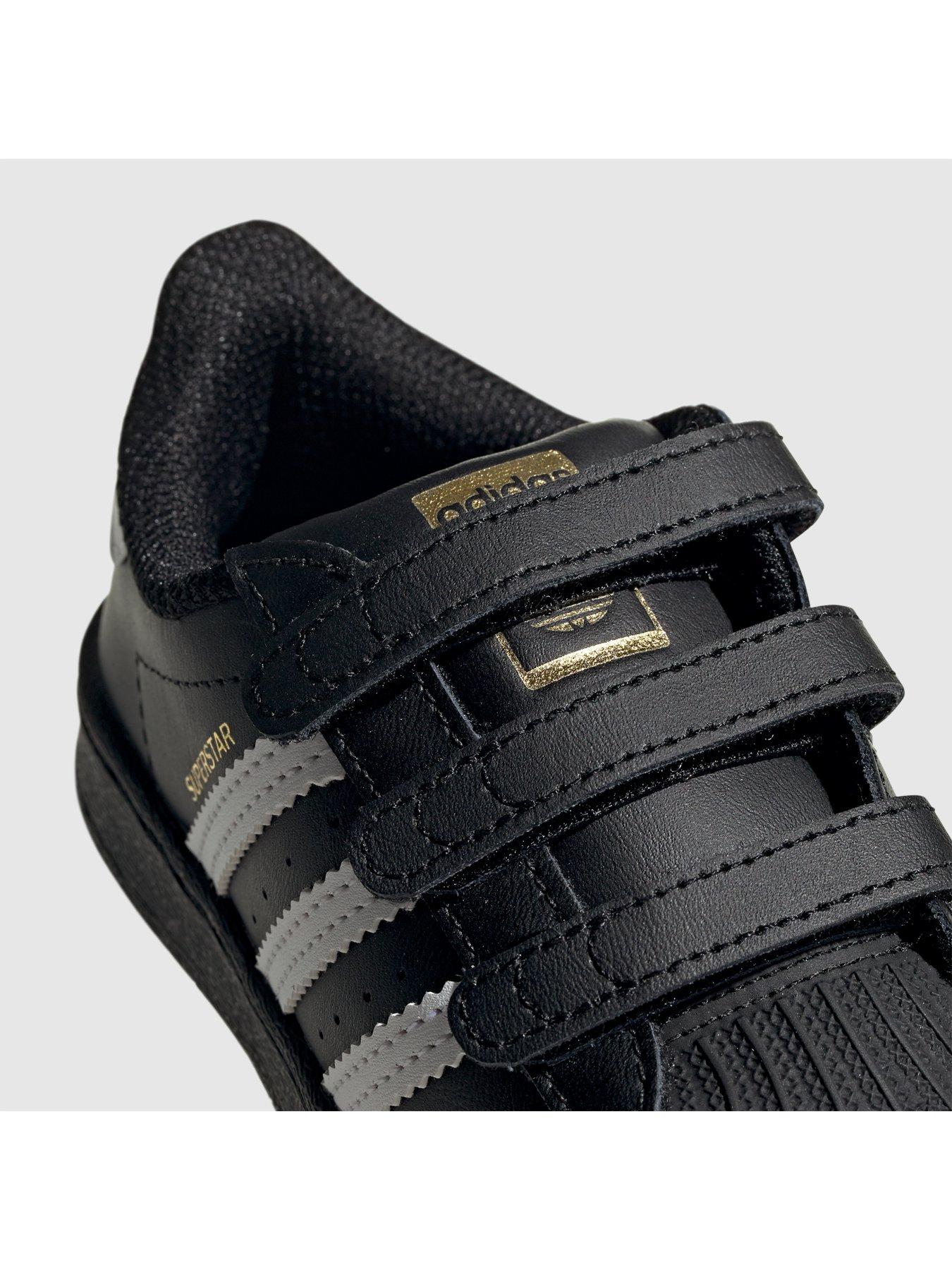 adidas Originals Unisex Infant Superstar Trainers Black White Very