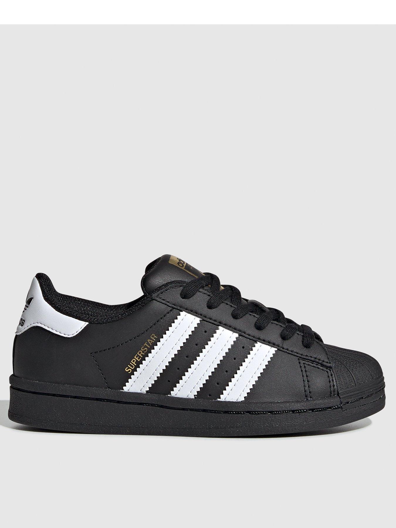 adidas Originals Unisex Kids Superstar Trainers - Black/White | Very.co.uk