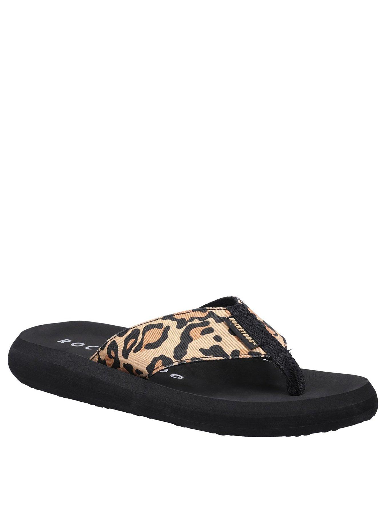 leopard print flip flops uk