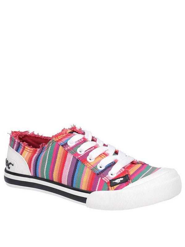 Save 46% Rocket Dog Jazzing Eden Stripe Casual Shoes in Red Womens Shoes Trainers Low-top trainers 