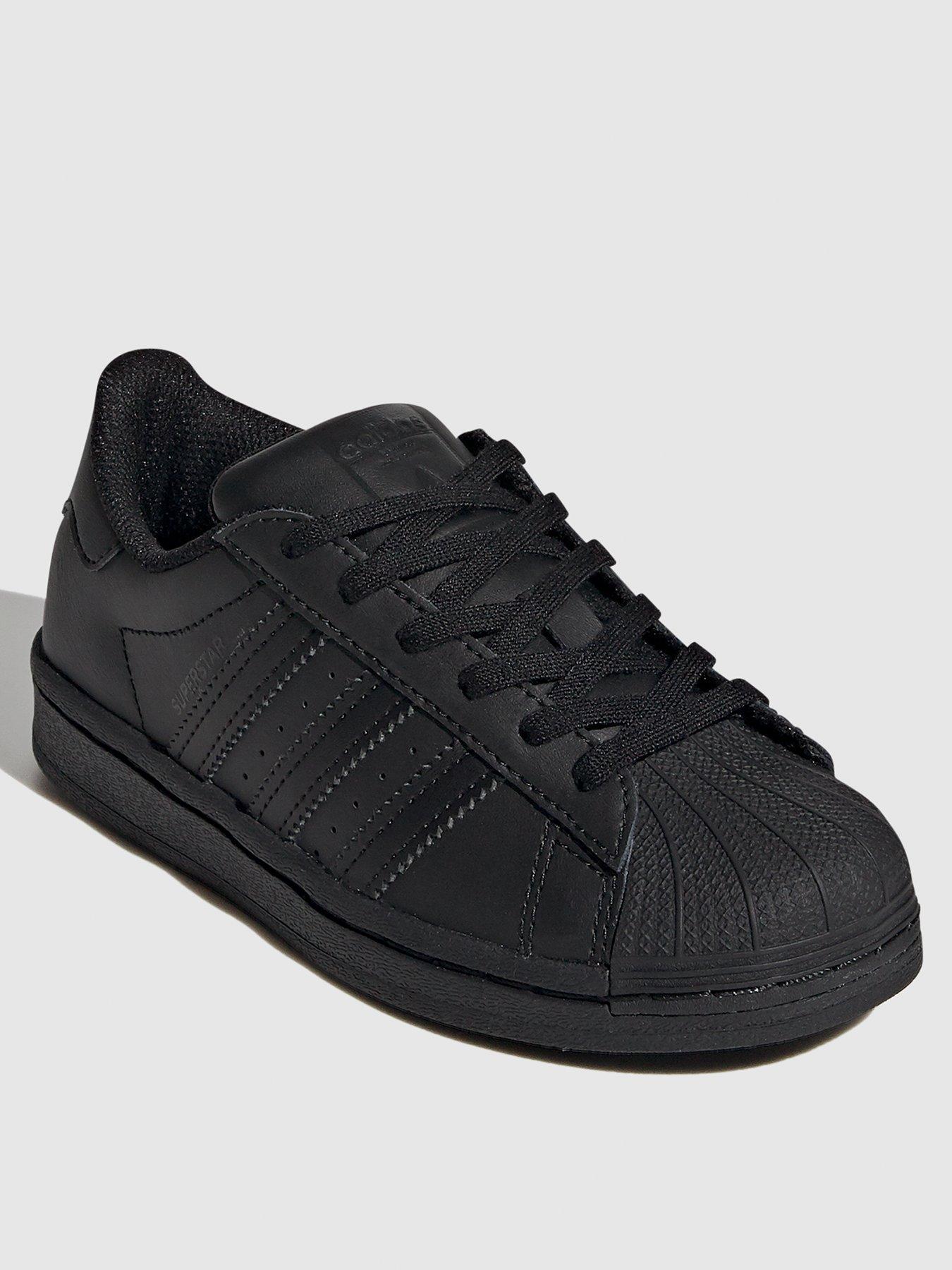 adidas Originals Unisex Kids Superstar Trainers Black White