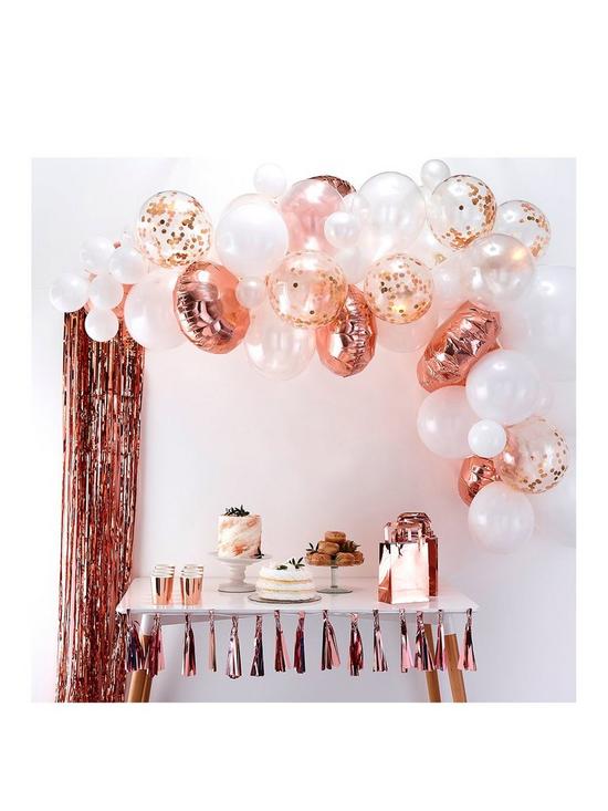 front image of ginger-ray-rose-gold-birthday-balloon-arch-kit