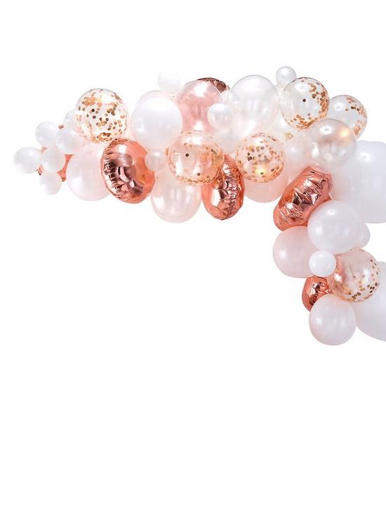 stillFront image of ginger-ray-rose-gold-birthday-balloon-arch-kit
