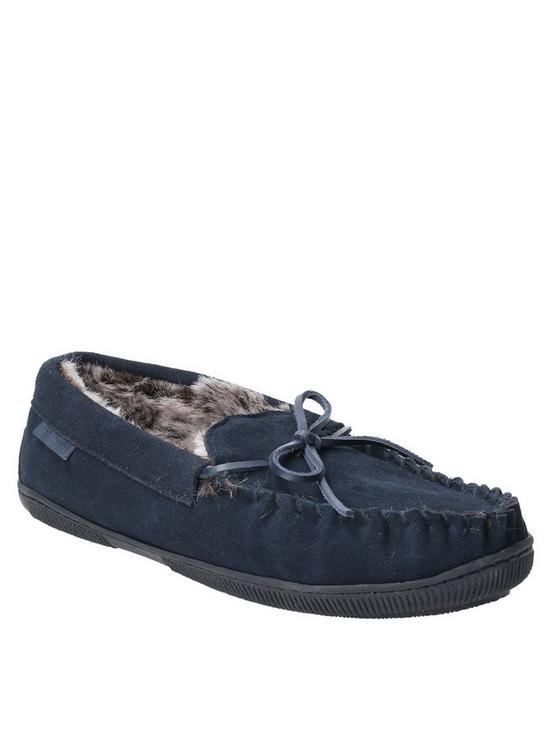 front image of hush-puppies-acenbspborg-lined-slippers-navy