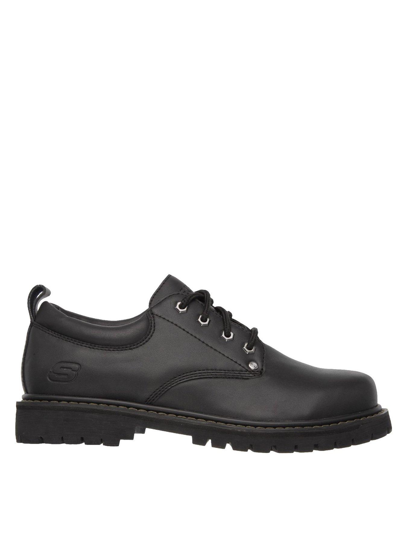 Skechers all hotsell black leather shoes